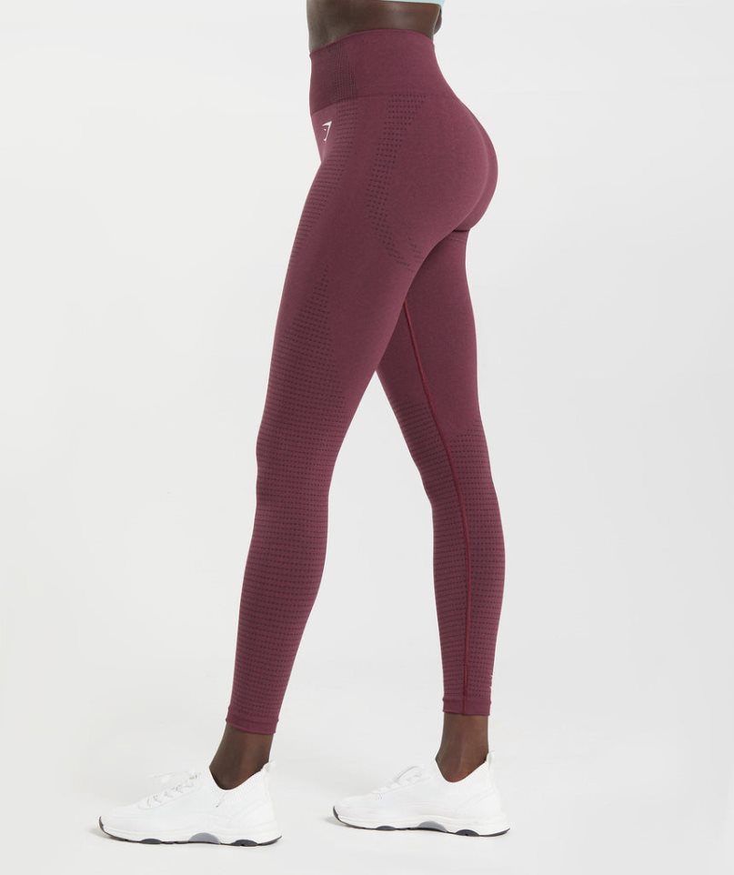 Women's Gymshark Vital Seamless 2.0 Leggings Burgundy | NZ 5FQOCU